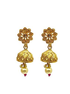 Gold-plated rajwadi long necklace set 4