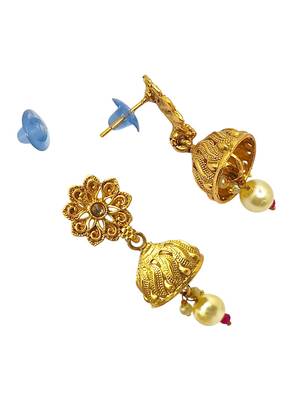 Gold-plated rajwadi long necklace set 5