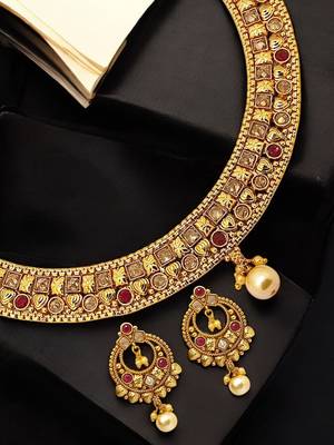 Gold-plated haasli necklace set 1