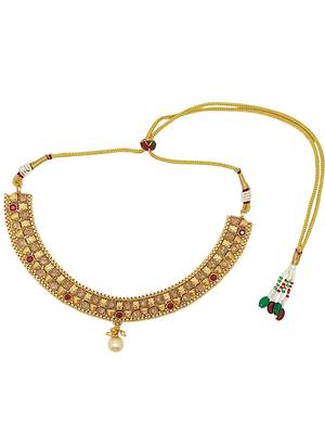 Gold-plated haasli necklace set 3