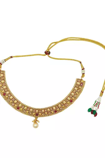 Gold-plated haasli necklace set