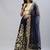 NAVY BLUE ZARI DORI & SEQUINS EMBROIDERED VELVET SEMI STITCHED LEHENGA CHOLI