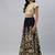 NAVY BLUE ZARI DORI & SEQUINS EMBROIDERED VELVET SEMI STITCHED LEHENGA CHOLI
