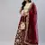 MAROON ZARI DORI & SEQUINS EMBROIDERED VELVET SEMI STITCHED LEHENGA CHOLI