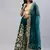 TURQUOISE ZARI DORI & SEQUINS EMBROIDERED VELVET SEMI STITCHED LEHENGA CHOLI