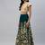 TURQUOISE ZARI DORI & SEQUINS EMBROIDERED VELVET SEMI STITCHED LEHENGA CHOLI