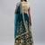 TURQUOISE ZARI DORI & SEQUINS EMBROIDERED VELVET SEMI STITCHED LEHENGA CHOLI