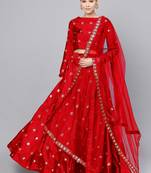Red Karwachouth Lehenga for Women