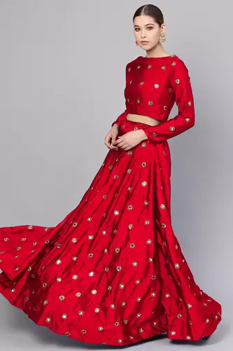 Red Karwachouth Lehenga for Women