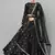 BLACK EMBROIDERED WITH MIRROR WORK ART SILK SEMI STITCHED LEHENGA CHOLI