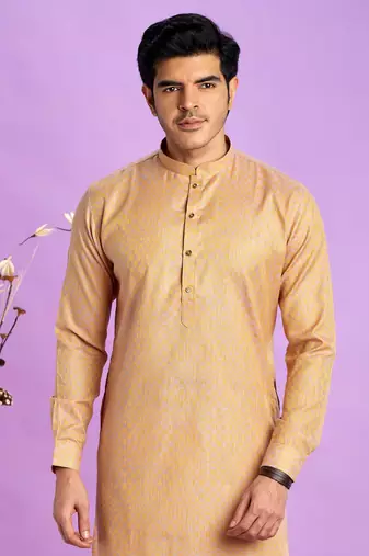 brown  jaqurtd art soft silk straight kurta churidar without lining fabric