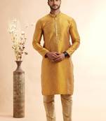 Fire jaqurd art silk without lining fabric only kurta for men