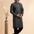black jaqurd art silk without lining fabric only kurta for men