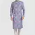 blue/multi colour cotton printed fabric without lining straight kurta churidar for men