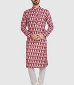 multi colour cotton printed fabric  without lining straight kurta churidar for men