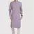 light purple cotton printed fabric  without lining straight kurta churidar for men