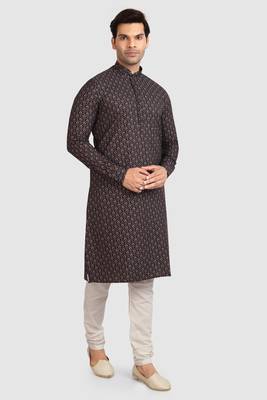 multicolour cotton printed fabric without lining straight kurta churidar for men 2