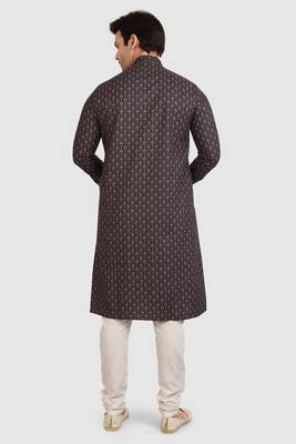 multicolour cotton printed fabric without lining straight kurta churidar for men 4