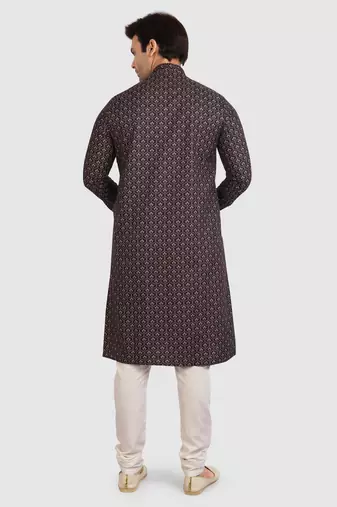 multicolour cotton printed fabric without lining straight kurta churidar for men