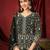 Black embroidery sequins georgette stitched anarkali chudidar suits
