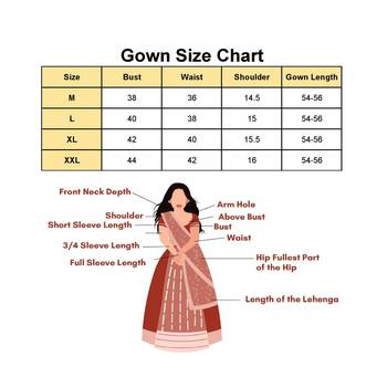 Premium designer faux blooming with embroidery zari sequins work gown 5