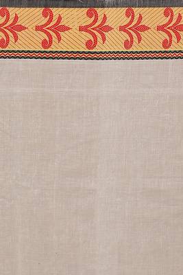 Women's white handspan cotton anchal matka jamdani buti saree 5