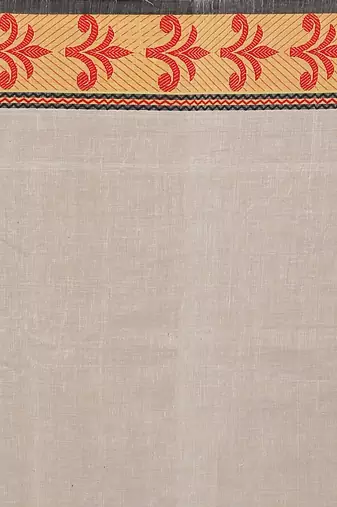 Women's white handspan cotton anchal matka jamdani buti saree