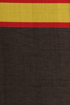Women's black mercerised cotton sunflower jamdani buti saree 5