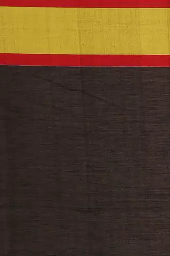 Women's black mercerised cotton sunflower jamdani buti saree