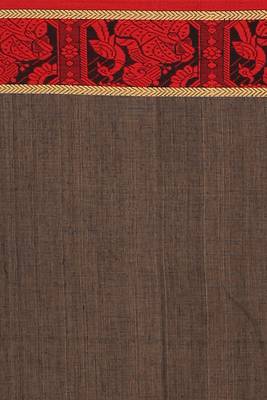 Women's black pure cotton authentic baluchuri saree 5