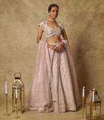 Dusty Pink Heavy Embroidered Lehenga Set