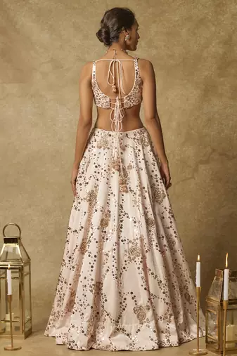 Baby Pink Sequin Embroidered Lehenga Set