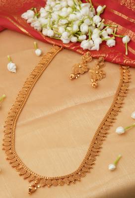 Traditional Coin Design Long Necklace Set 1
