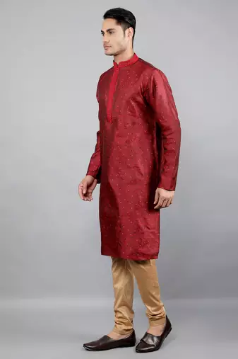 Woven Design Kurta Set