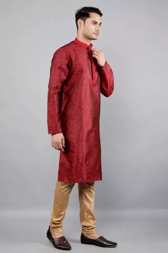 Woven Design Kurta Set