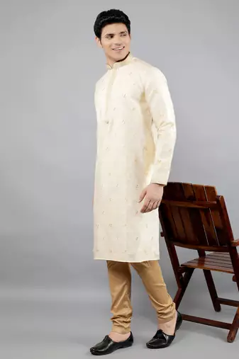 Woven Design Kurta Set
