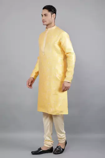 Woven Design Kurta Set