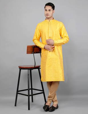 Woven Design Kurta Set 1