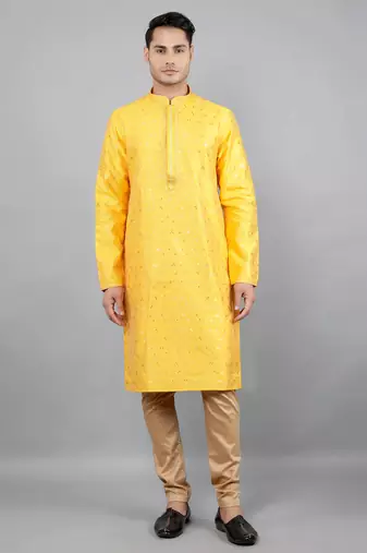 Woven Design Kurta Set
