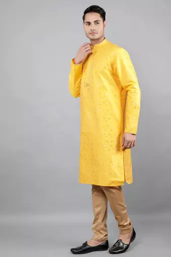 Woven Design Kurta Set
