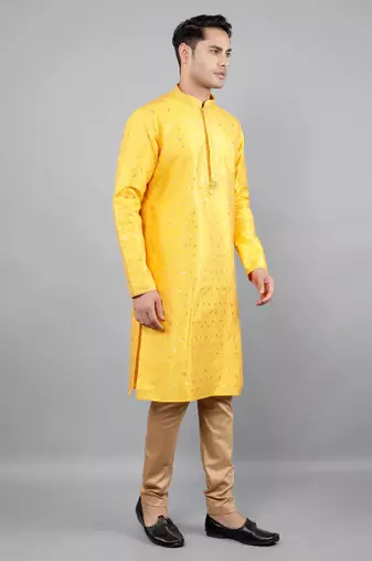 Woven Design Kurta Set