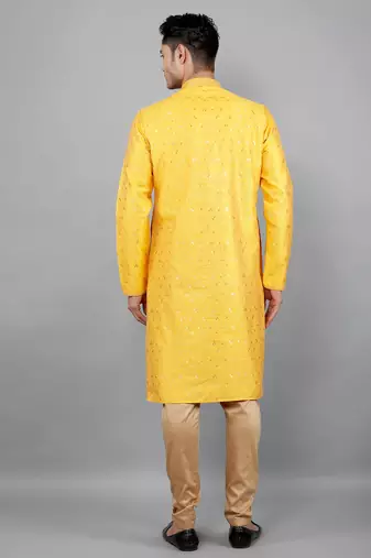 Woven Design Kurta Set