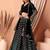 black sequins zari embroidered georgette lehenga set choli with dupatta with dupatta