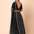 black sequins zari embroidered georgette lehenga set choli with dupatta with dupatta