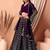 purple sequins zari embroidered georgette lehenga set choli with dupatta with dupatta