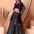 purple sequins zari embroidered georgette lehenga set choli with dupatta with dupatta