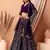 purple sequins zari embroidered georgette lehenga set choli with dupatta with dupatta