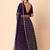 purple sequins zari embroidered georgette lehenga set choli with dupatta with dupatta