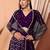 purple sequins zari embroidered georgette lehenga set choli with dupatta with dupatta