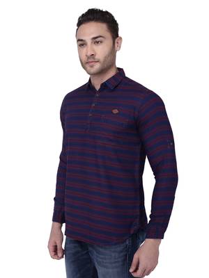 men's tailored fit short denim kurta | kurta shirt for men 3